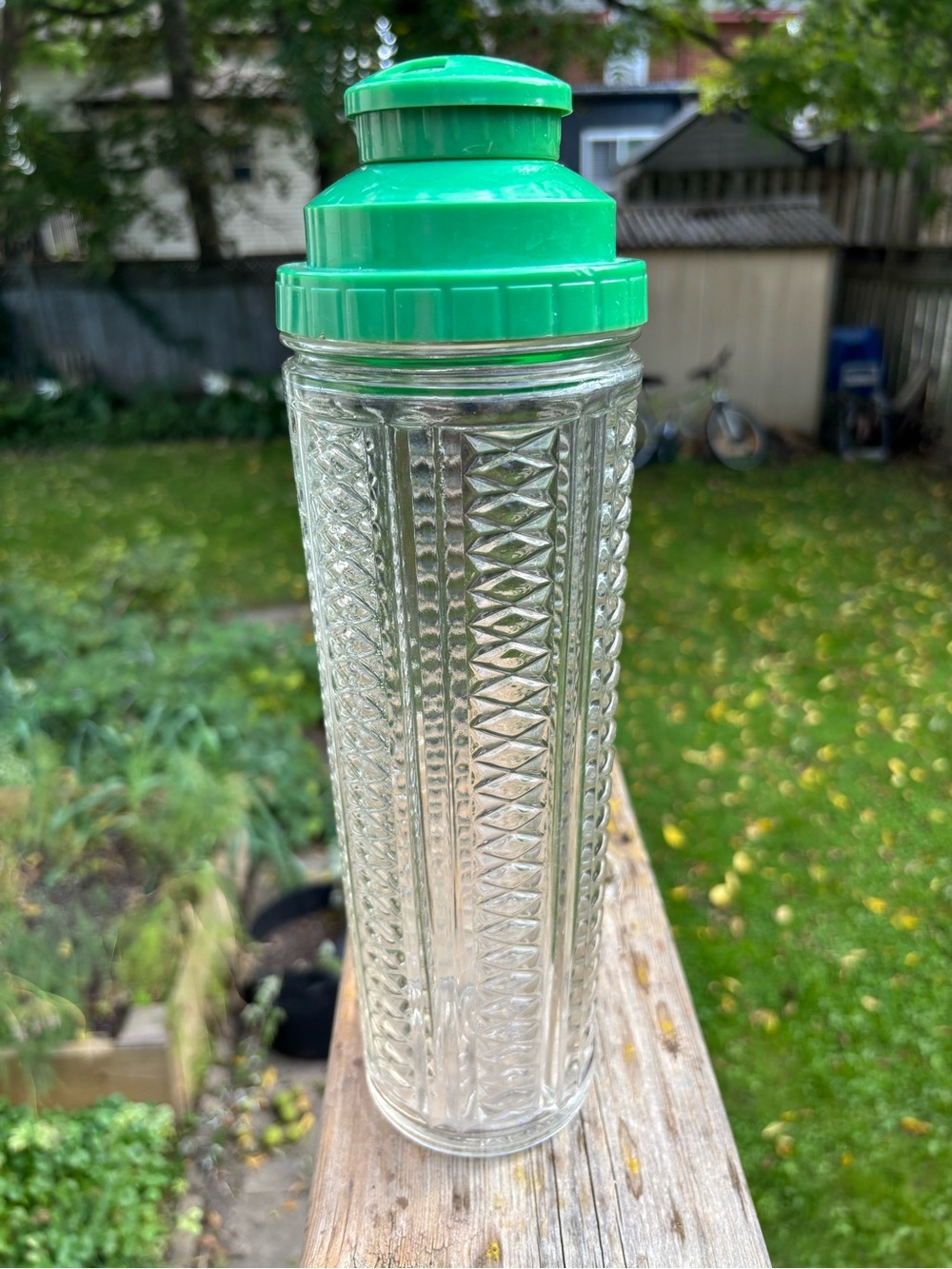 Vintage Medco 550 Skyscraper Dial-A-Drink Cocktail Shaker Green MCM Art Deco